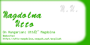 magdolna utto business card